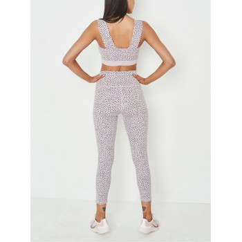 Wholesale dot print 7/8 length fitness tights squat proof yoga leggings