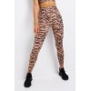 Custom printing zebra pattern yoga leggings for ladies with high waist design