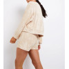 Women's new 2 pieces loungewear crew neck hoodies with shorts sets
