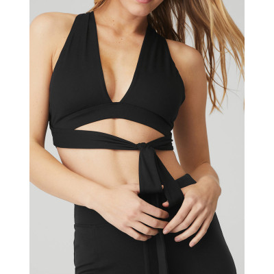 Women's Sports Bras with Extra-Long Ties and Removable Cups