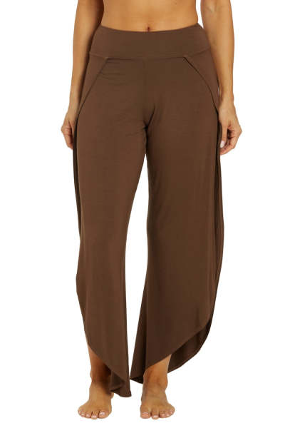 The Yoga Pant boasts a boho tulip hem that can be worn open or tied up