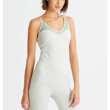 Custom patchwork slim fit tank tops full coverage gym top for women