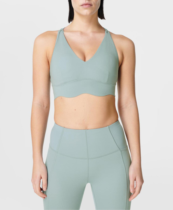 This medium training strength yoga sports bra is stretchy and quick-drying
