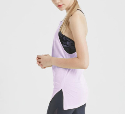 Wholesale light weight long length tank tops halter gym tops for women