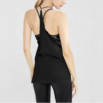 Wholesale light weight long length tank tops halter gym tops for women