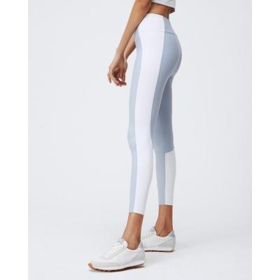 Color block no front seam compressive fitness tights basic design yoga leggings