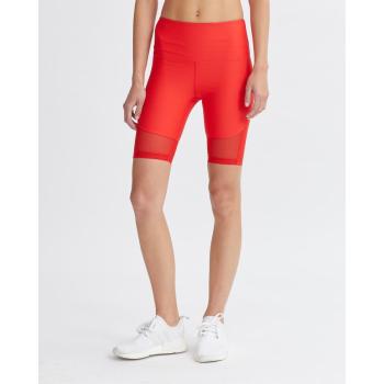 Custom mesh panel shorts for women high rise compressive biker shorts