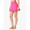 Pink High-Waisted Ruffle Sports Skirt with Hidden Pocket for Stashing Your Phone
