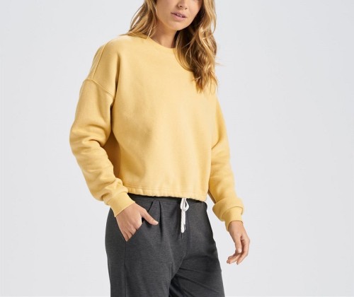 Custom pullover sweatshirts with adjust waist crew neck hoodies for women