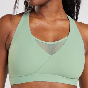 The new bra design features low support intensity, comfortable cups, supportive straps, and a breathable mesh back