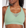 The new bra design features low support intensity, comfortable cups, supportive straps, and a breathable mesh back