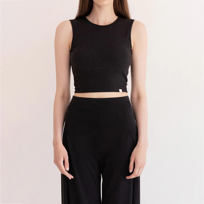 Women's Sleeveless Workout Top, Sports crop tank top Open back workout t shirts womens