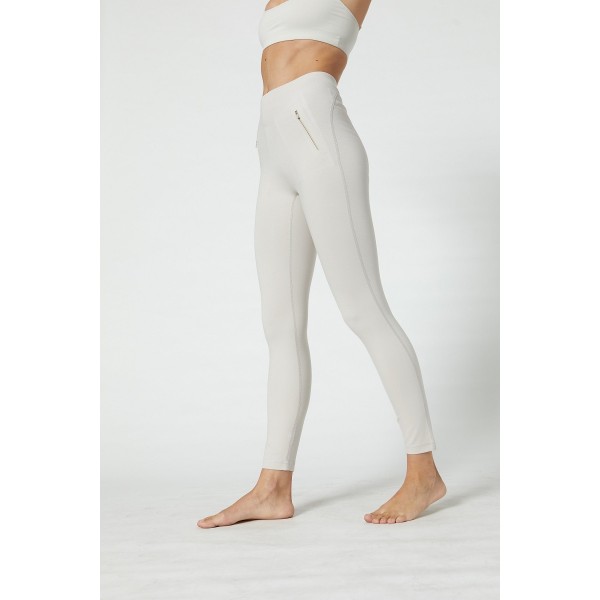 Athleisure zipper pocket leggings for women street fitness tights