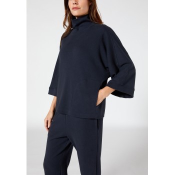 High neck relaxed fit cropped hoodies for women athlesure pullover sweatshirts