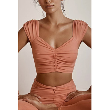 Designed for low-intensity exercise, breathable women's yoga tops