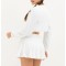 Women 2 Piece Outfits Skirts Sets Long sleeve Crop Top and  High Waisted Skirt set, workout clothes set