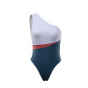 Color blocking design strapless women's swimsuit, soft and comfortable