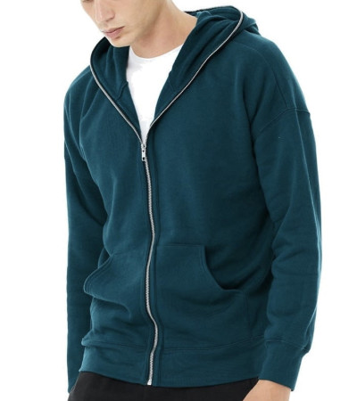Classic men's everyday sports full-zip hoodie with pockets