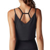 Women's lace-up yoga tank top with V-shaped cut in front and back