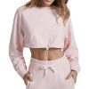 Women's pullover with drawstring hem, balloon sleeves and ribbed trim