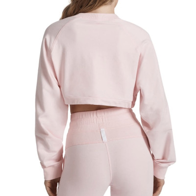 Women's pullover with drawstring hem, balloon sleeves and ribbed trim