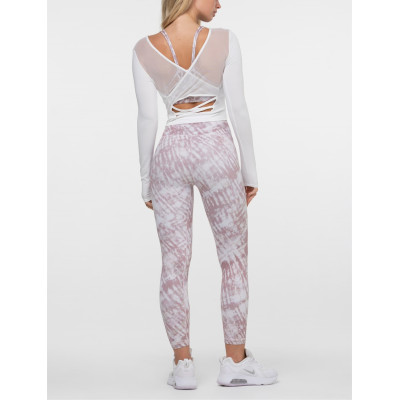 Light weight stretchy yoga crop top with mesh back women's gym shirts