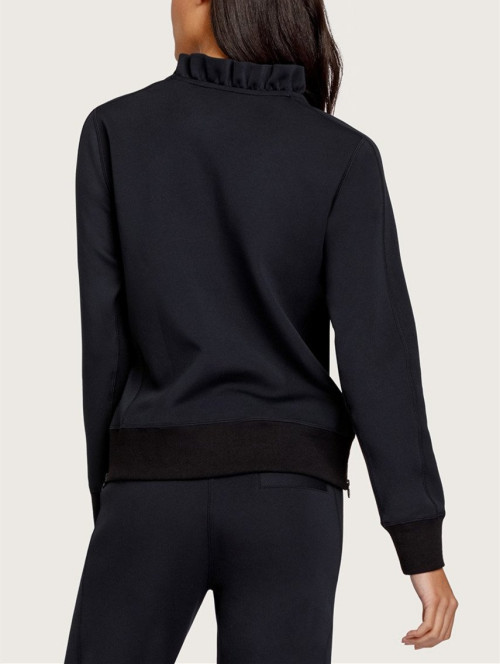Custom scollap neck sweatshirts for ladies cotton cropped hoodies