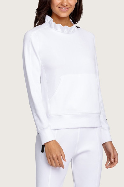 Custom scollap neck sweatshirts for ladies cotton cropped hoodies