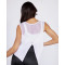 Relaxed fit breathable tank top cropped mesh tank for women