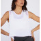 Relaxed fit breathable tank top cropped mesh tank for women