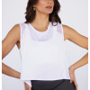 Relaxed fit breathable tank top cropped mesh tank for women