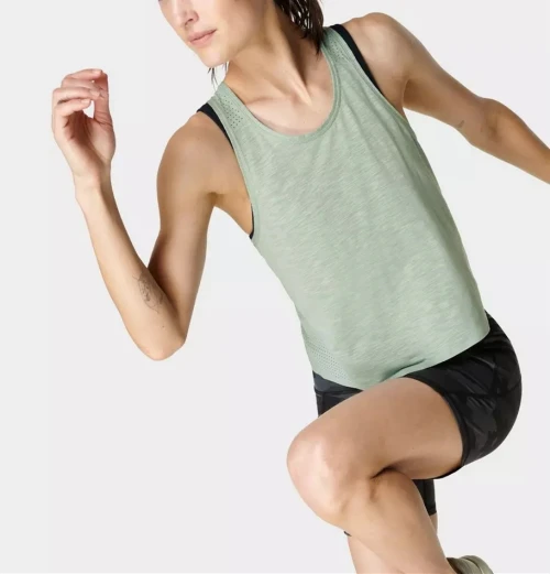Custom cross back light weight tank tops women's plain running singlets