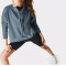 High neck relaxed fit athleisure sweatshirts for women pocket cropped hoodies
