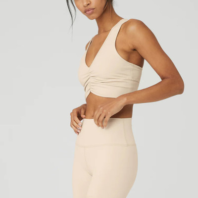 Custom Logo Sports Bra for Women Crop Tops Padded Workout Bra, Yoga Bra