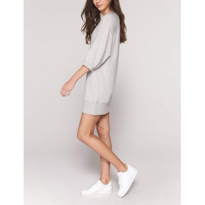 Custom women's crew neck hoodie dress athleisure sweatshirts sports dress