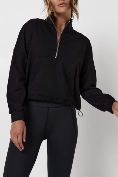 Custom 1/2 zipper pullover sweatshirts for women athlsiure style jumpers
