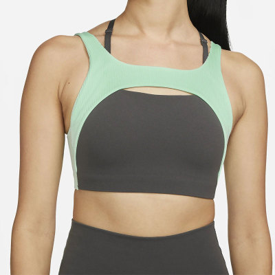 Women's Color Block Sports Bra,, Cut Out Back High Support Workout Bra,  Yoga Sport Bra