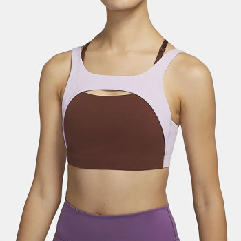 Women's Color Block Sports Bra,, Cut Out Back High Support Workout Bra,  Yoga Sport Bra