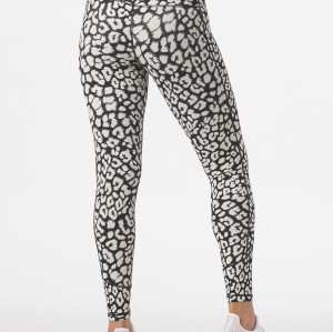 Wholesale leopard printing yoga leggings high waist custom printing fitness tights