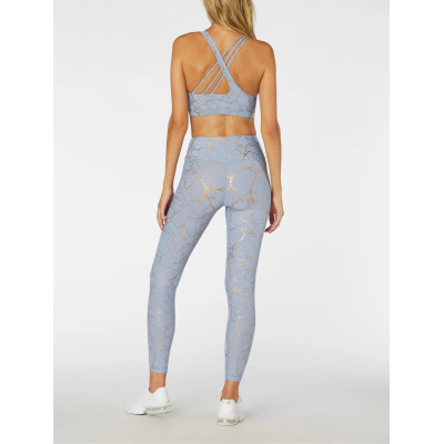 Custom golden yoga leggings athleisure women tights