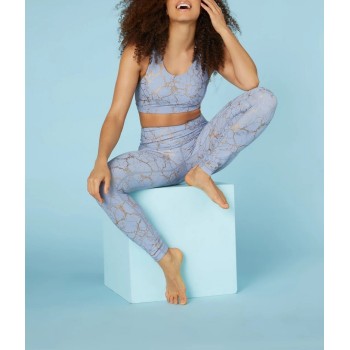 Custom golden yoga leggings athleisure women tights