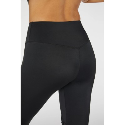 Compressive 7/8 leggings for women mesh panel yoga leggings
