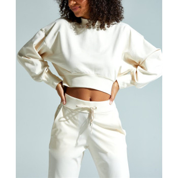 Custom relaxed fit off shoulder crew neck sweatshirts