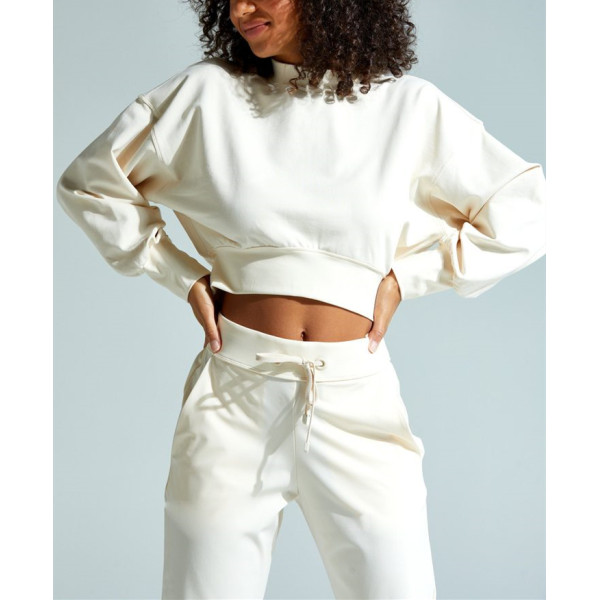 Custom relaxed fit off shoulder crew neck sweatshirts