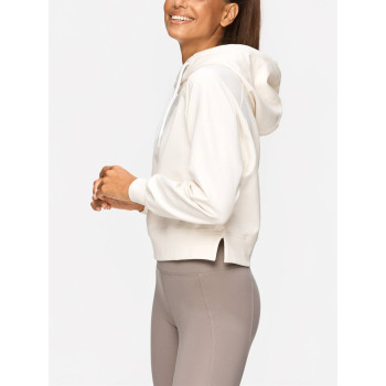 Custom cotton hooded sweatshirts for women classic cropped hoodies with drawstring