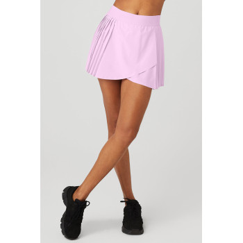 Women's wrap-around tennis skirt with comfortable shorts inside and hidden inside pocket for keys or cards