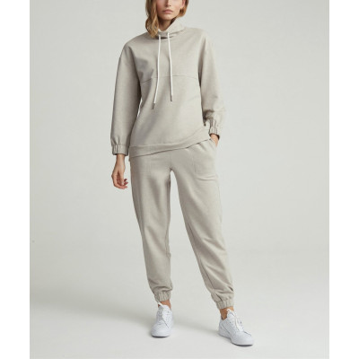 High neck longline sweatshirts cotton basic warm women's hoodies