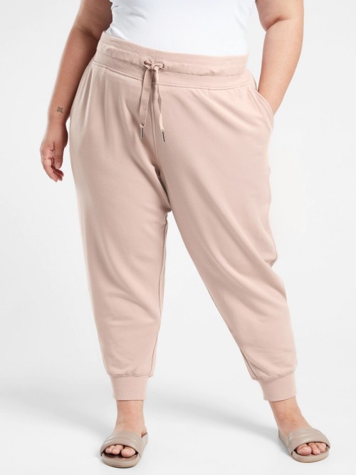 Custom cotton jogger pants with side pockets plus size athleisure sweatpants for women