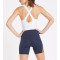 Custom women's padded tank top cross back longline sports bra slim fit crop tops