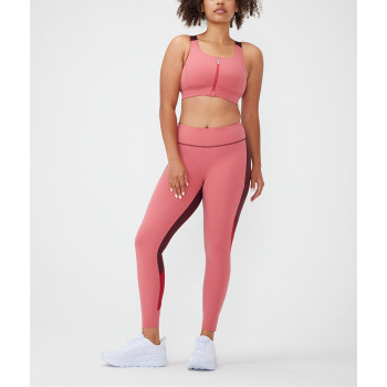 Compressive color block pocket leggings performance fitness tights